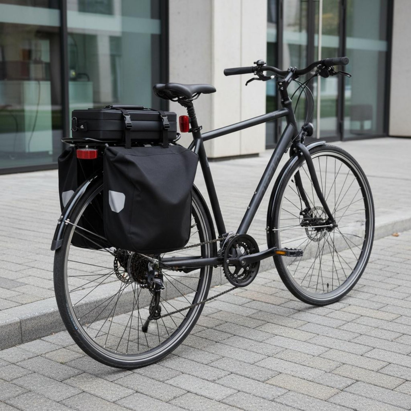 Cycling For Commute - แร็คจักรยานด้านหลังแบบแข็งแรงทนทาน แร็คจักรยานสำหรับบรรทุกสัมภาระด้านหลัง ป้องกันการเสียรูป พร้อมรางป้องกันด้านข้างสำหรับผู้เดินทาง
