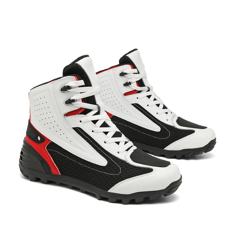 Cycling Commute Shoes - รองเท้าบู๊ทกันน้ำสำหรับขี่มอเตอร์ไซค์ รองเท้าสำหรับขี่มอเตอร์ไซค์แบบออฟโรด รองเท้าสำหรับเดินทางด้วยมอเตอร์ไซค์ รองเท้าสำหรับกิจกรรมกลางแจ้ง รองเท้าปั่นจักรยานสไตล์สุดฮิต