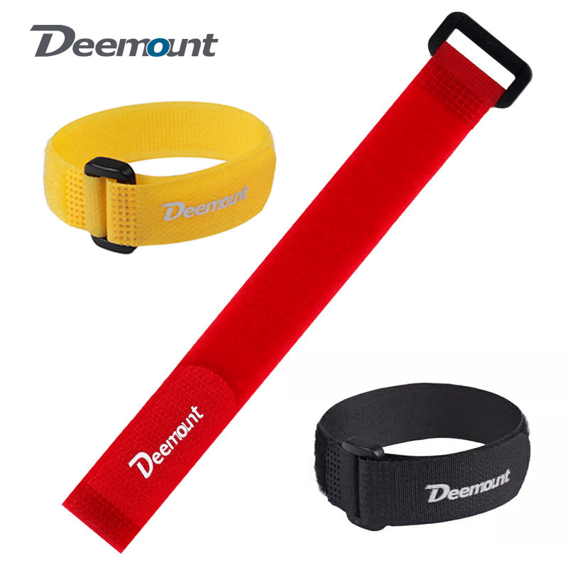 Bike Pump Frame Mount - Deemount 5PCS จักรยานไนลอนตะขอ/ห่วงเทป Self กาวจักรยานสายด้าย Tie