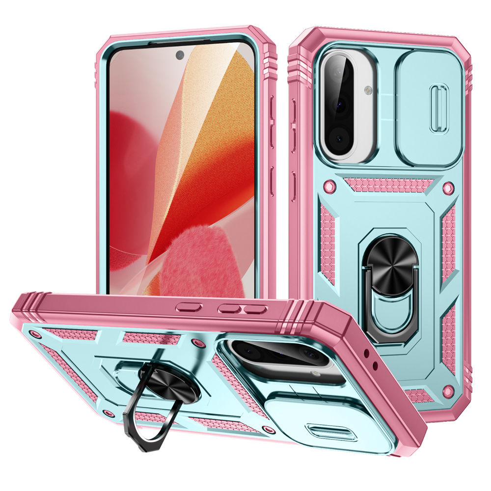 Kickstand Adjustable - เคสโทรศัพท์แบบมีขาตั้ง 360 องศา พร้อมฝาปิดเลนส์กล้อง สำหรับ Samsung