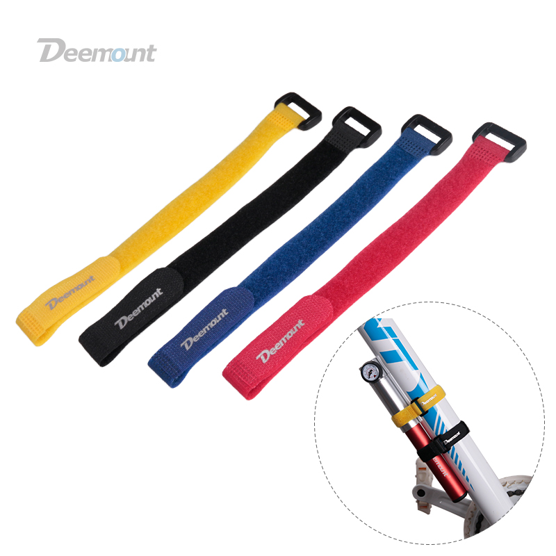 Bike Pump Frame Mount - Deemount จักรยาน4PCS Nylon Hook/Loop เทปจักรยานสายด้าย Tie