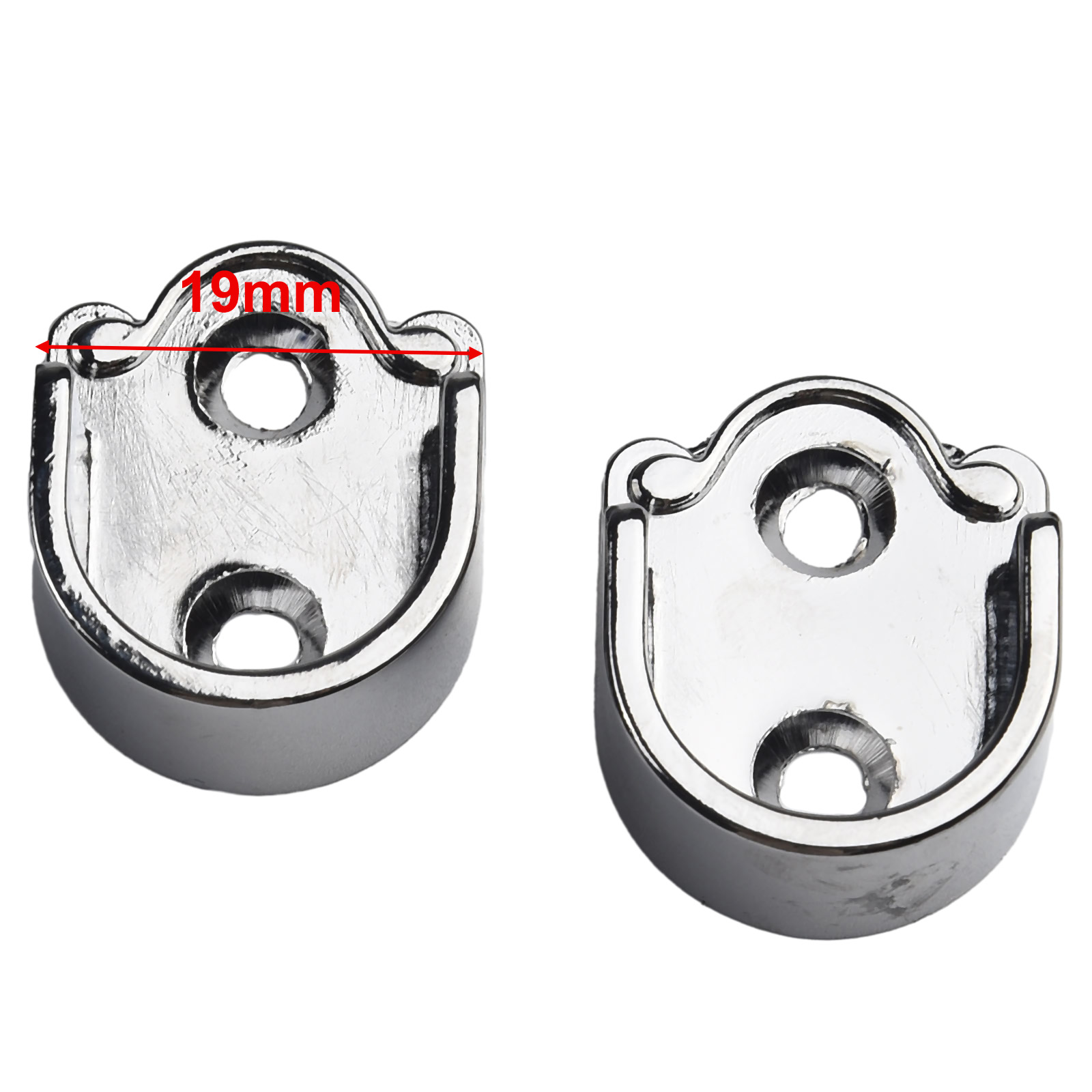 U Lock Heavy Duty - ตัวยึดตู้เสื้อผ้า2ชิ้นตัวยึดเหล็กสแตนเลสสำหรับงานหนักที่ยึดแท่งหน้าแปลนตู้เสื้อผ้าปลายราว19/22/25มม. รูปตัวยู
