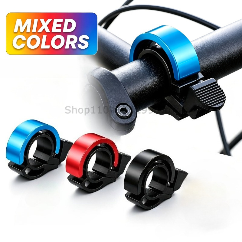 Bell Handlebar Ring - กระดิ่งจักรยานโลหะผสมแบบมองไม่เห็น เสียงดังชัดเจน ใช้ได้กับแฮนด์จักรยานทั่วไป สำหรับการปั่นจักรยานบนถนน อุปกรณ์เสริมเพื่อความปลอดภัย
