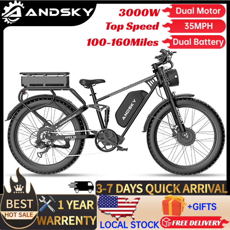 Bike Pump Frame Mount - ANDSKY Apex50 AWD จักรยานไฟฟ้า 3000W มอเตอร์คู่