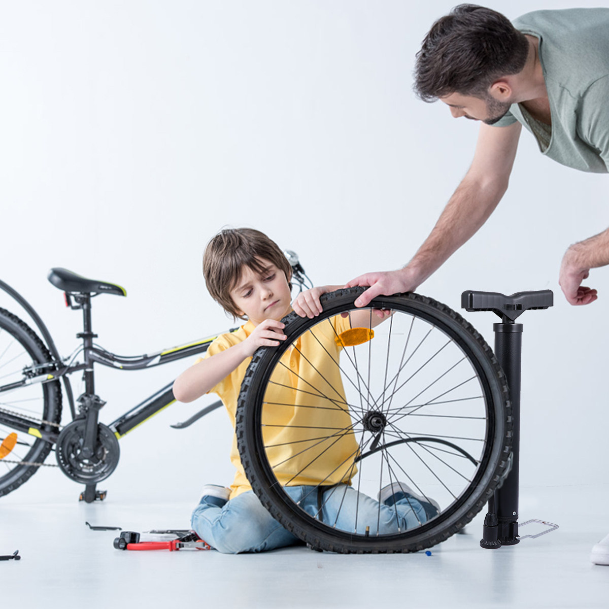 ปั๊มลมจักรยานขนาดพกพา ใช้งานง่ - Bike Pump Frame Mount บทวิจารณ์และราคา