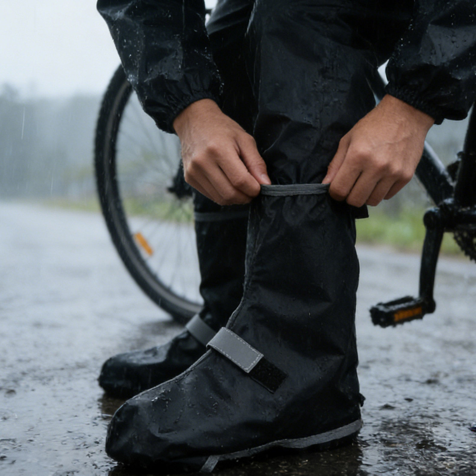 1 คู่ผ้าคลุมรองเท้าปั่นจักรยาน - Cycling Commute Shoes บทวิจารณ์และราคา