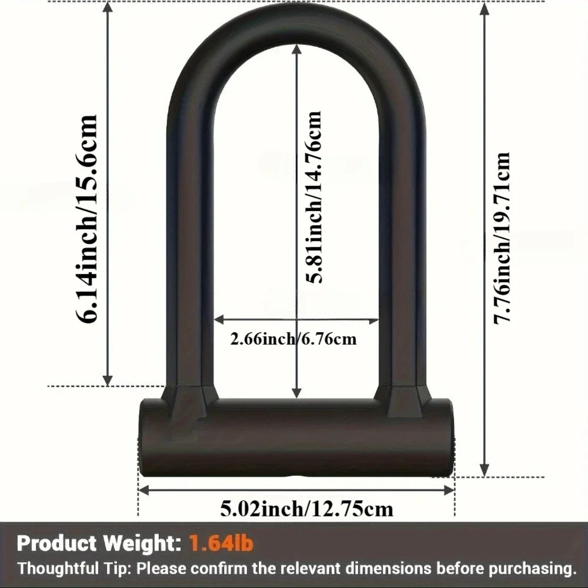 ล็อคจักรยาน Heavy Duty Anti Th - U Lock Heavy Duty บทวิจารณ์และราคา