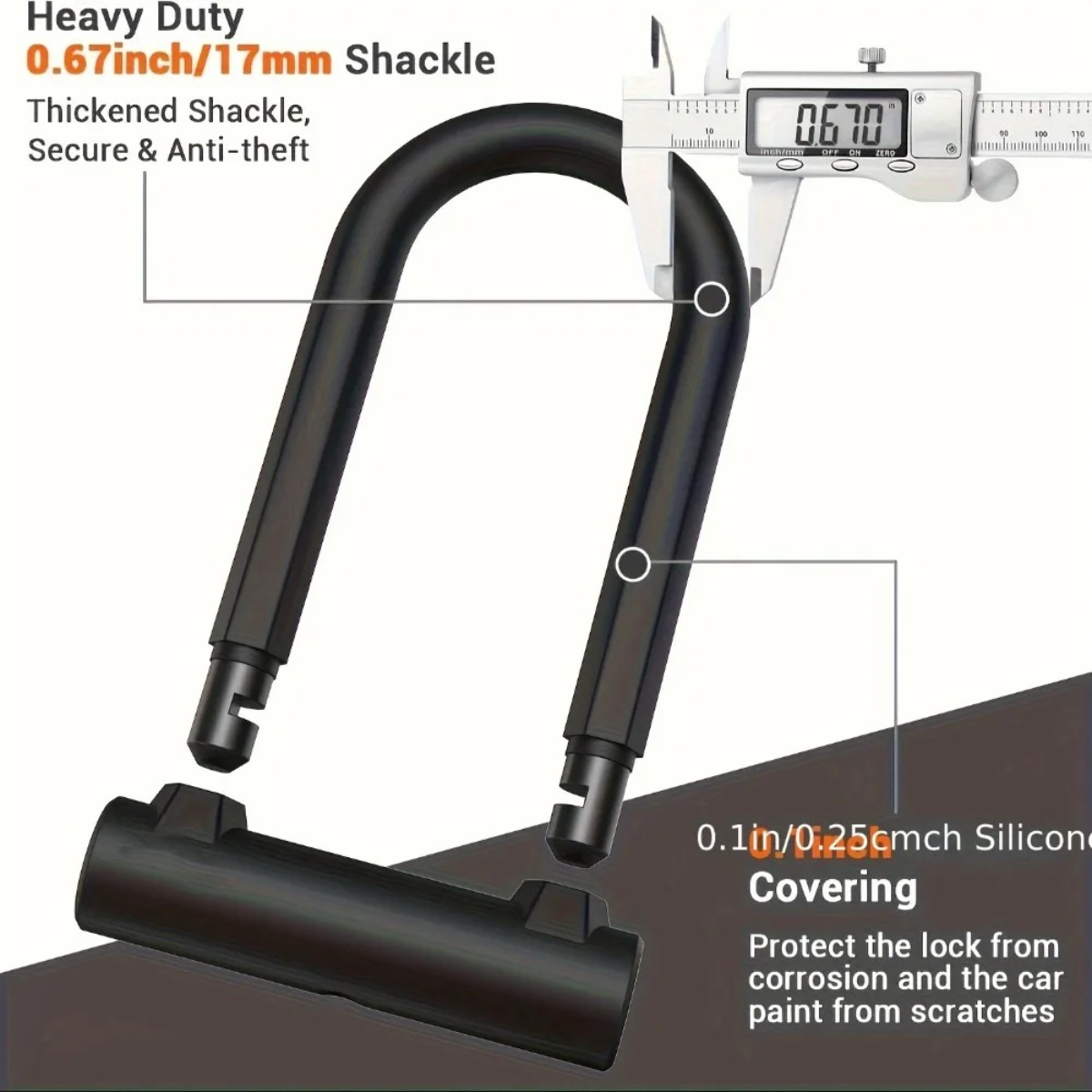 ล็อคจักรยาน Heavy Duty Anti Th - U Lock Heavy Duty บทวิจารณ์และราคา