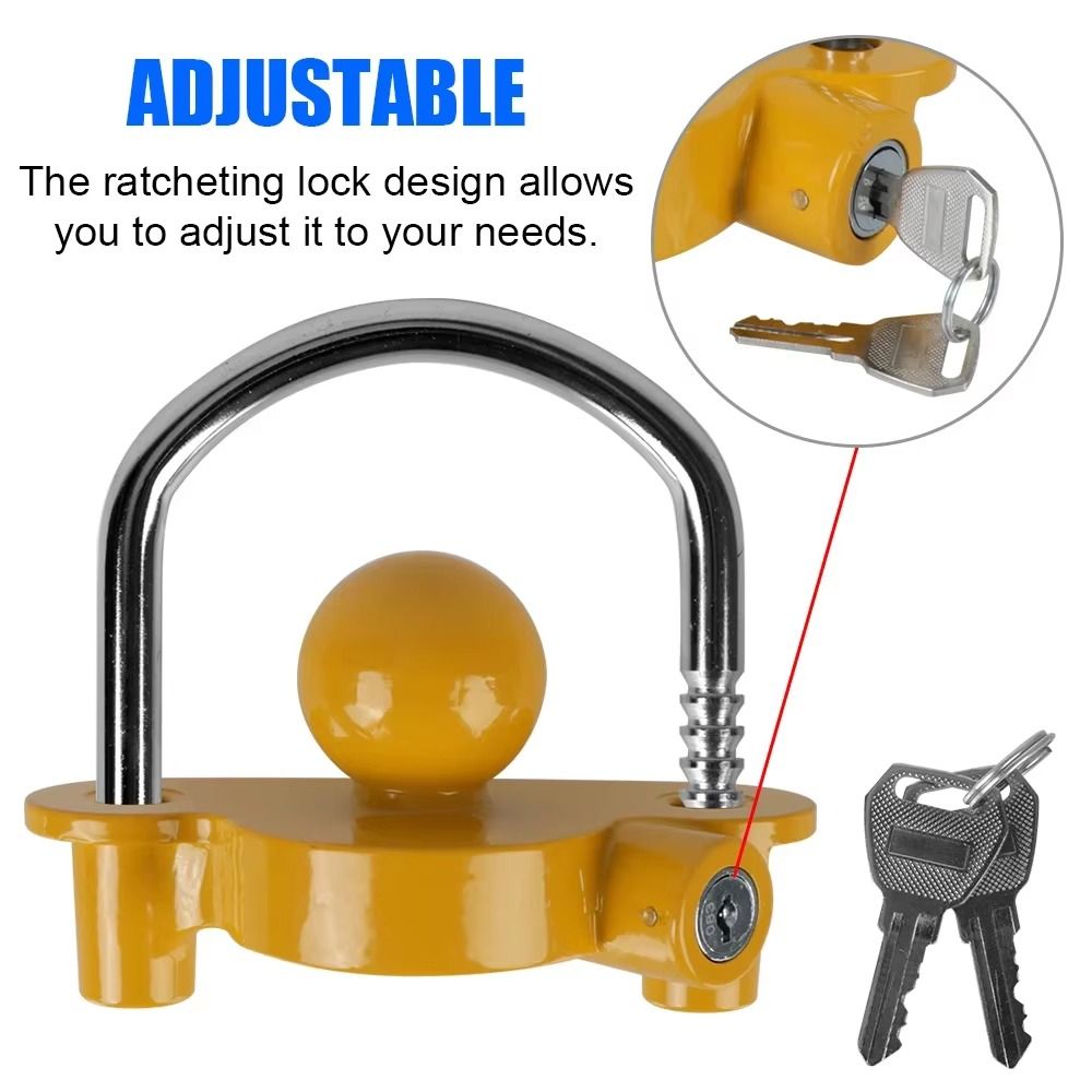 ตัวล็อคหัวลากจูงรถพ่วงคุณภาพสู - U Lock Heavy Duty บทวิจารณ์และราคา