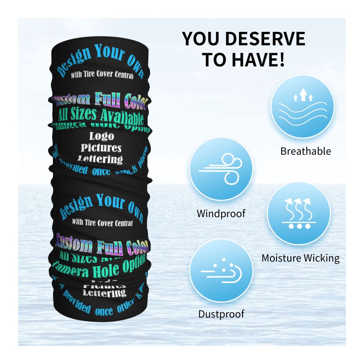 ผ้าพันคอแบบกำหนดเอง พิมพ์ลายตา - Cycling Loop บทวิจารณ์และราคา