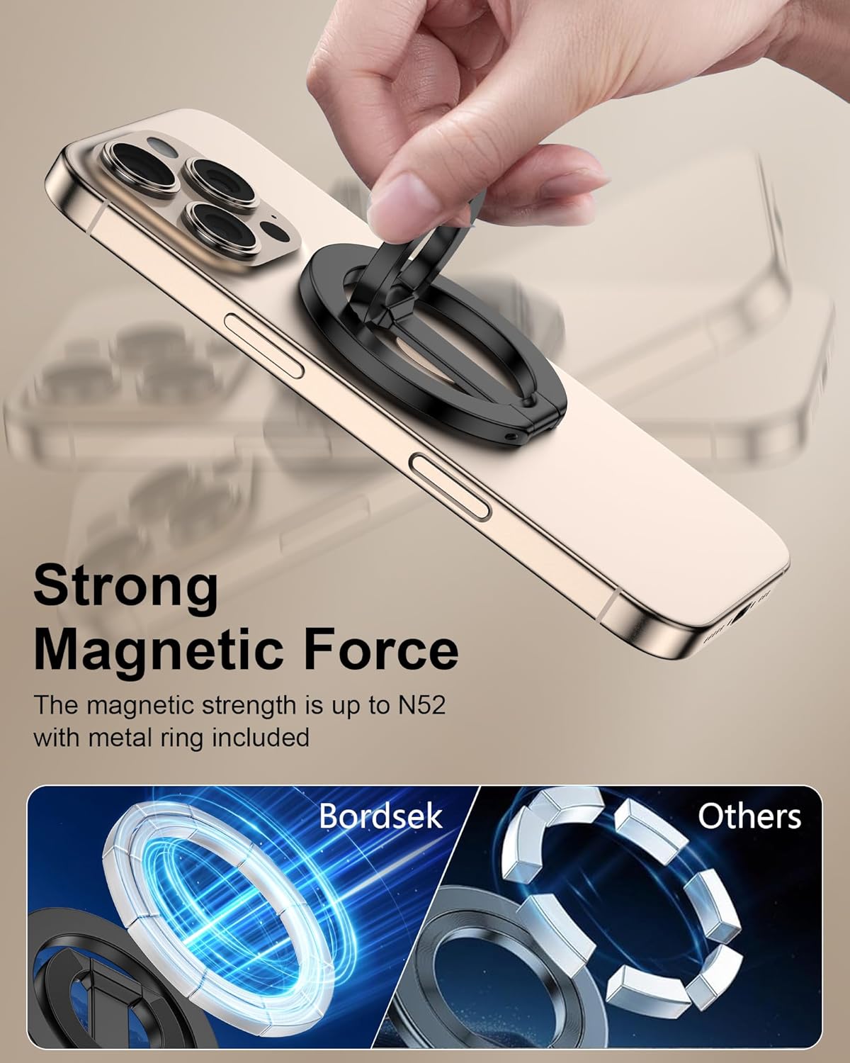 ที่ยึดโทรศัพท์แบบวงแหวนแม่เหล็ - Kickstand Adjustable บทวิจารณ์และราคา