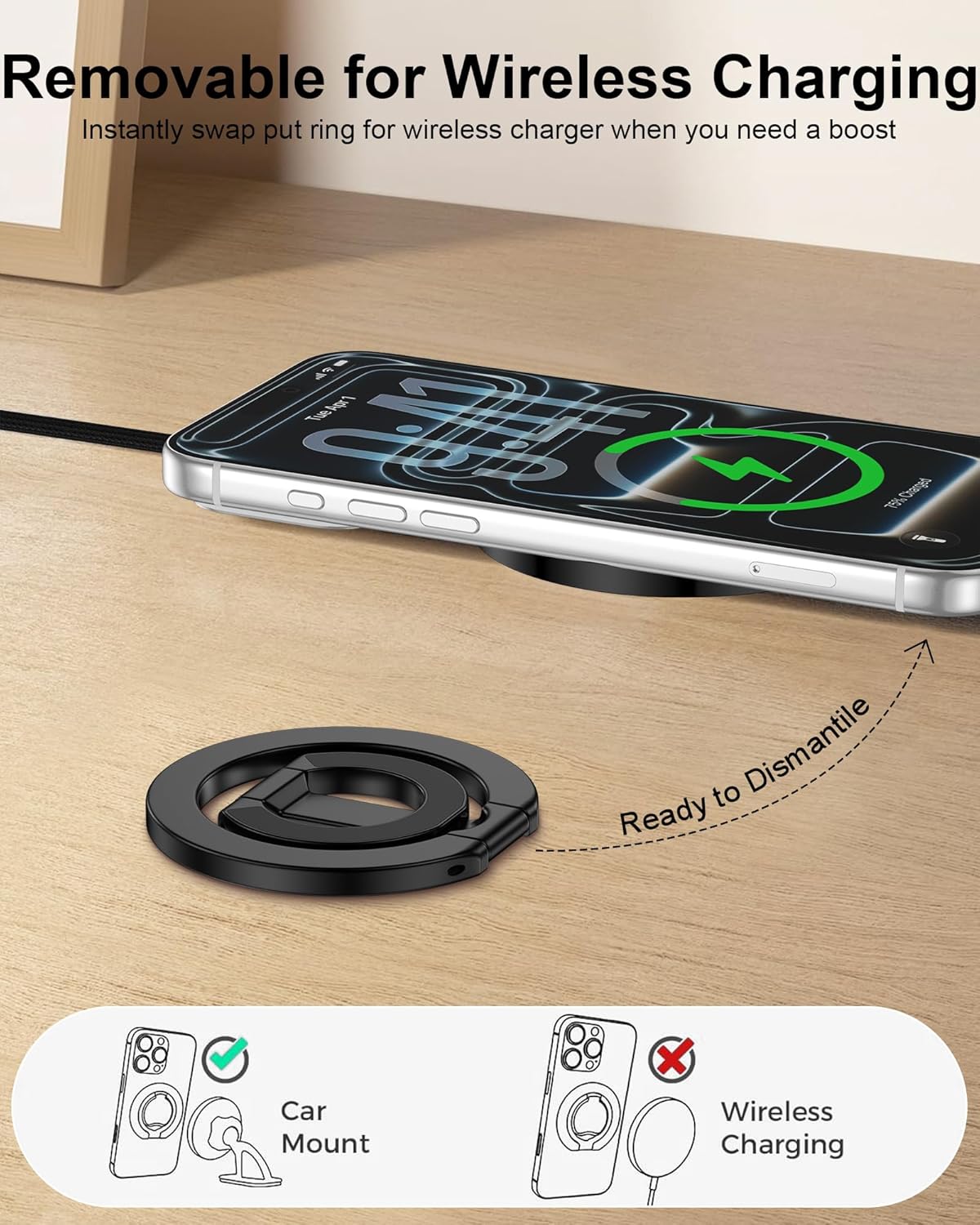 ที่ยึดโทรศัพท์แบบวงแหวนแม่เหล็ - Kickstand Adjustable บทวิจารณ์และราคา